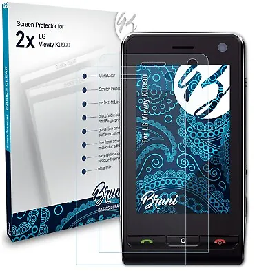 Bruni 2x Protective Film For LG Viewty KU990 Screen Protector Screen Protection • £9.39