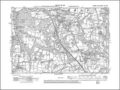 Balcombe Old Map Sussex 1912: 15SW Repro • £18.99