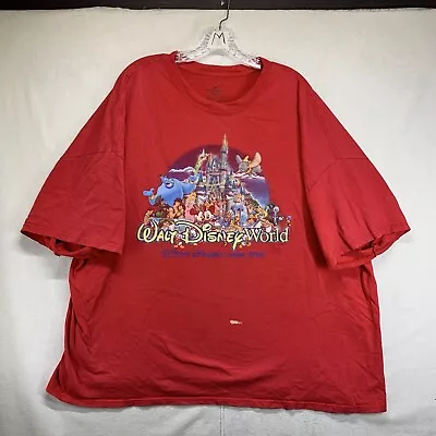 Walt Disney World Where Dreams Come True Graphic T-Shirt Mens Size 4XL Red • $14.99