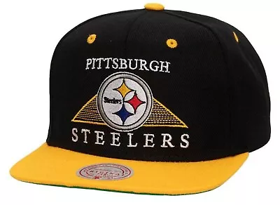 Mitchell & Ness Pittsburgh Steelers Snapback Adjustable Hat - Free Shipping • $26.24