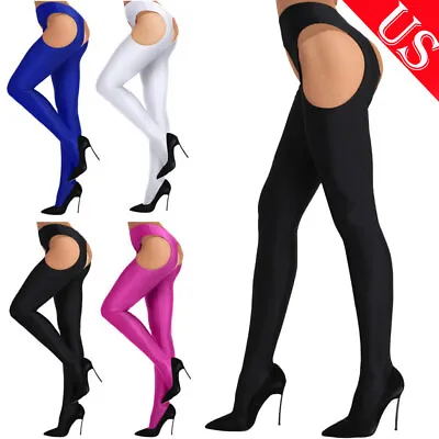 US Womens Hollow Out Crotchless Pantyhose Stockings Lingeries Suspender Tights • $6.43