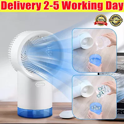 $25.89 • Buy USB Rechargeable Air Humidifier Mini Fan Adjustable 360° Travel Fan Quiet Cooler