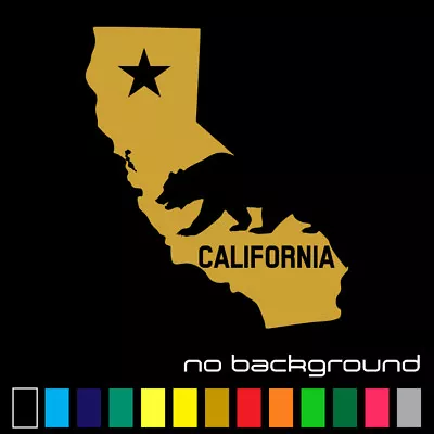 California State Sticker Vinyl Decal - Map CA Republic Flag LA Wall Car Window • $2.95