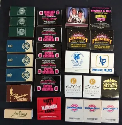 Unstruck Lot Of Vtg Hotel Match Book Boxes ~ ( Siegfried & Roy Magic Show ×2) • $9.66