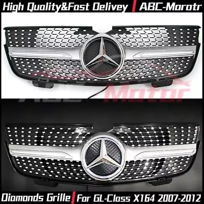 Chrome Diamonds Style Grille W/LED Star For Benz GL-Class X164 2007-12 GL350 320 • $188