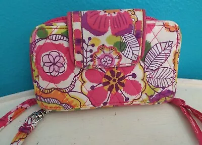 Vera Bradley Quilted Wristlet Wallet Clementine Pink Floral • $20