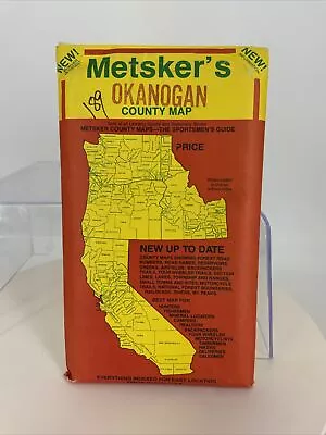 Metsker's Map Of Okanogan County Washington Vintage County Backpacking Hunting • $7.95