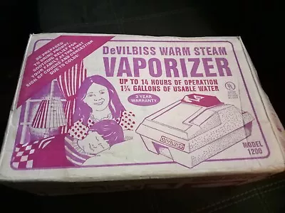 Vintage DeVilbiss Model 1200 Warm Steam Vaporizer  W/box . 1.25 Gal. Works • $5.99