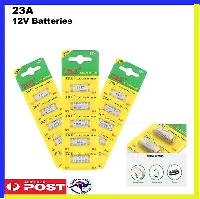 23A 21/23 A23 23A 23GA 12V Alkaline Battery For Garage Car Remote Exp 12/23 • $1.99