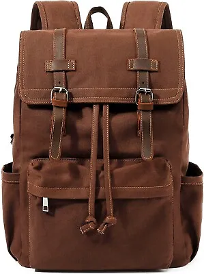 HUACHEN Travel Canvas Backpack Men Rucksack Camping Hiking School Military Bag • $39.98