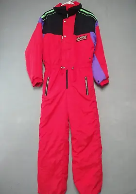 Vintage Roffe Ski Wear Ski Suit Womens S (Youth XL) Bright Neon Pink 90s Retro • $134.48