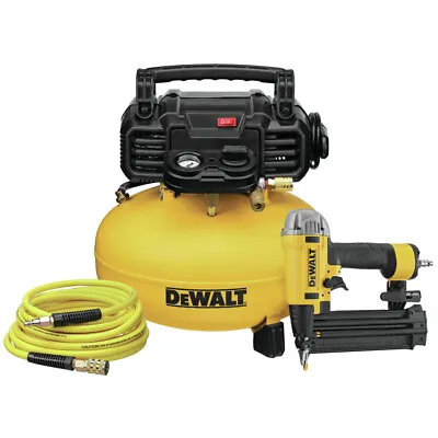 DeWalt DWFP1KIT 18 GA 2-1/8  Brad Nailer & 0.9 HP 6 Gal. Oil-Free Compressor New • $247.99