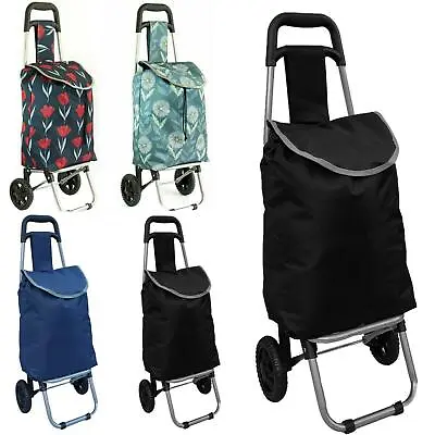 £12.99 • Buy Lightweight Folding Shopping Trolley 2 Wheels Bag Cart Luggage Seller Metal Pull