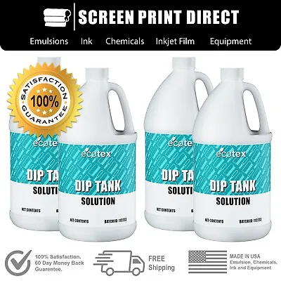 $223.29 • Buy Ecotex® Dip Tank Solution - 2 In 1 Emulsion & Ink Remover For Screen Printing 