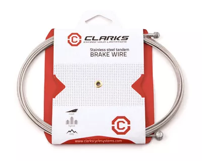 Clarks Stainless Steel Tandem Bicycle Brake Inner 3060mm (carded) • £5.59