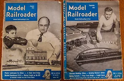 Model Railroader Magazine 1951 January & September • $2