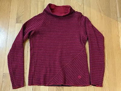 Mountain Hardwear Sweater Womens Medium Pink Wool Knit Cowl Neck Baselayer • $19.95