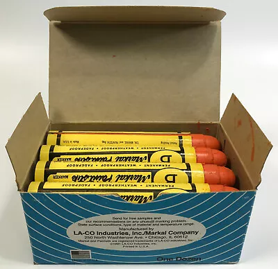Markal  B  Orange Color Solid Paint Stick Marker Box Of 12 Lead Free Crayon NOS • $14.99