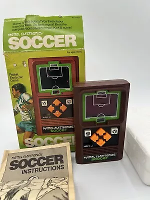Mattel Electronics Soccer Handheld Game Vintage 1978 Tested CIB Manual+Foam • $75