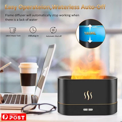 $25.65 • Buy Air Humidifier Essential Oil Diffuser Bedroom Fire Flame Air Humidifier Mist OZ