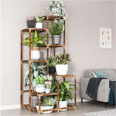9 Tier Corner Plant Stand Indoor Outdoor Tall Plant Shelf Rack Holder Flower • $32.79