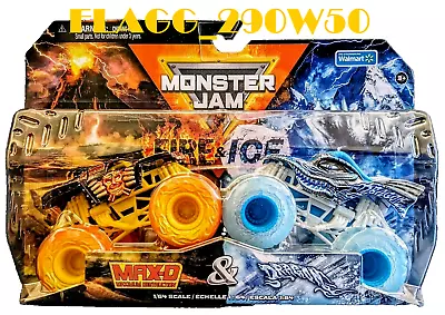 🔥FIRE & ICE🧊 Monster Jam MAX-D & DRAGON 2 Pack Exclusive Trucks 2024 • $21.99