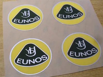 Badge Plastic Eunos Roadster Retro Style 55mm Yellow/green Set Of 4 Badges • £15.75