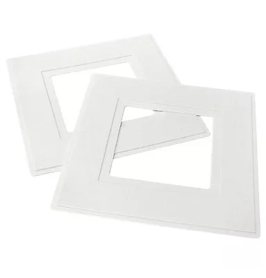 2x WHITE FINGER PLATE LIGHT SWITCH BACK SURROUND QUICK POST UK SLR • £2.99