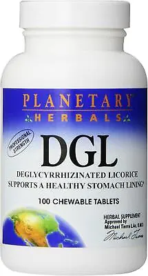 £13.66 • Buy Planetary Herbals DGL (Deglycyrrhizinated Licorice) 100 Chewable Tablets