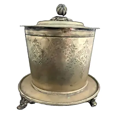Brass Tea Box Caddy Trinket Box Hinged Lid Acorn Finial • $24.99