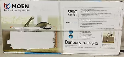 NIB MOEN 87017SRS Spot Resist STAINLESS Branbury Pullout Spray Kitchen Faucet • $94.99
