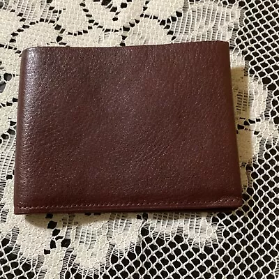 Vintage Rolfs Brown Leather  Bifold Wallet Men's Designer Collection • $40