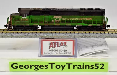 Atlas N Ga #8300 Weathered Bn Burlington Northern Sd-60 Dcc Ready 49001 Msrp $93 • $80