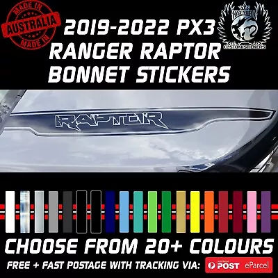 X1PAIR Of Ford Ranger RAPTOR 2019-2022 RANGER RAPTOR BONNET STRIPES STICKERS • $56