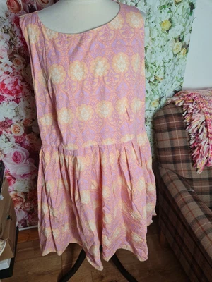 £16 • Buy Pinafore Asos CURVE PLUS 20 22 Rainbow 🌈 Tea Dress Tunic Smock 