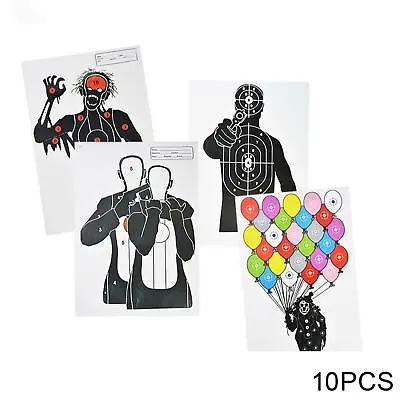 10 Sheets Paper Shooting Target Indoor And Outdoor Fun Targets Large Shooting • £10.38