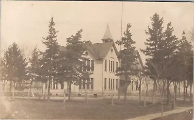 RPPC Milton Junction Wisconsin Early View Of High School C1906 Postcard X10 • $14.95