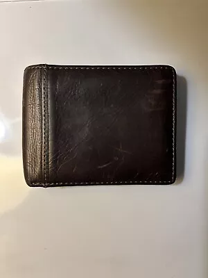 Fossil Mens Leather Wallet Brown • $18.99