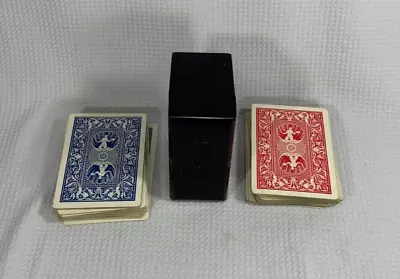 Vintage 1935 KEM Bakelite Case With 2 Deck Playing Cards • $20