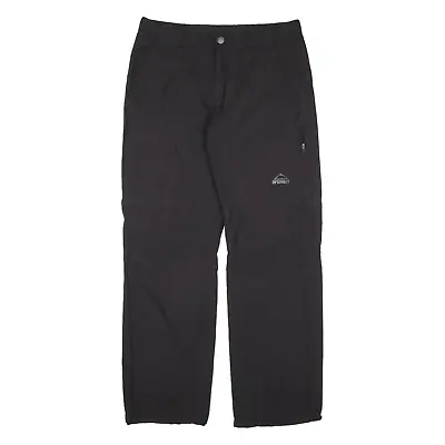 MCKINLEY Zip-off Mens Trousers Black Relaxed Straight W33 L30 • £13.99