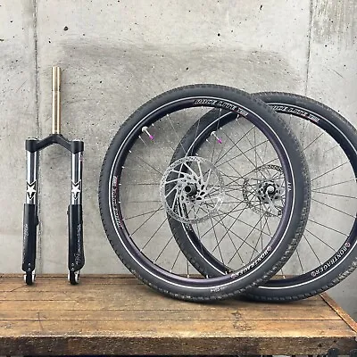 Vintage Maverick SC32 Fork Bontrager 26 Wheel Set Klein Palomino Disc 1 1/8  8.5 • $449.99