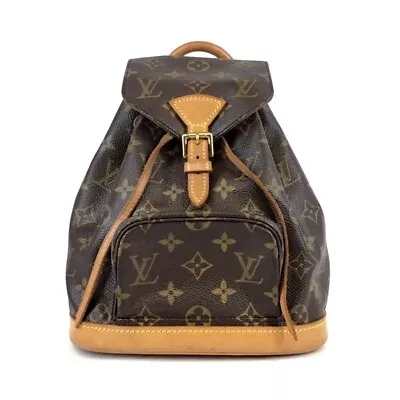 Louis Vuitton Montsouris Backpack Mini Brown Canvas/Leather  M51137 S18311/42 • £633.44