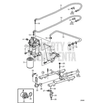 Volvo Penta Power Trim Pump Hose Assembly #3887657 • $50.26