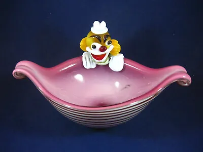 Murano  Art Glass Clown Bowl. Bon Bon Dish. 8.75 By 4.75 Inches. • £40