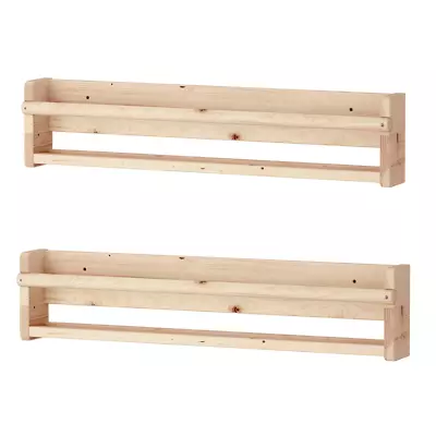 2x IKEA FLISAT Wall Storage Solid Pine 70x9x16 Cm • £47.77