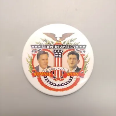 2012 Romney Ryan Presidential Political Republican Campaign Button • $7.95
