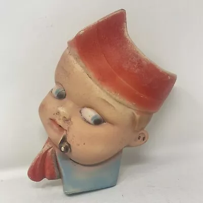 Chalkware Butcher/ Sailor Boy Wall Plaque String Holder 1940s Vintage • $27.95