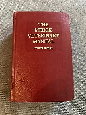 Vintage The Merck Veterinary Manual 4th Edition 1973 Hardcover Animal Science VG • $8