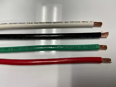 105' Ea Thhn Thwn 6 Awg Gauge Black White Red Copper Wire + 105 6 Awg Green • $435.94