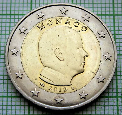 Monaco Albert Ii 2012 2 Euro Bi-metallic Unc • $4.99